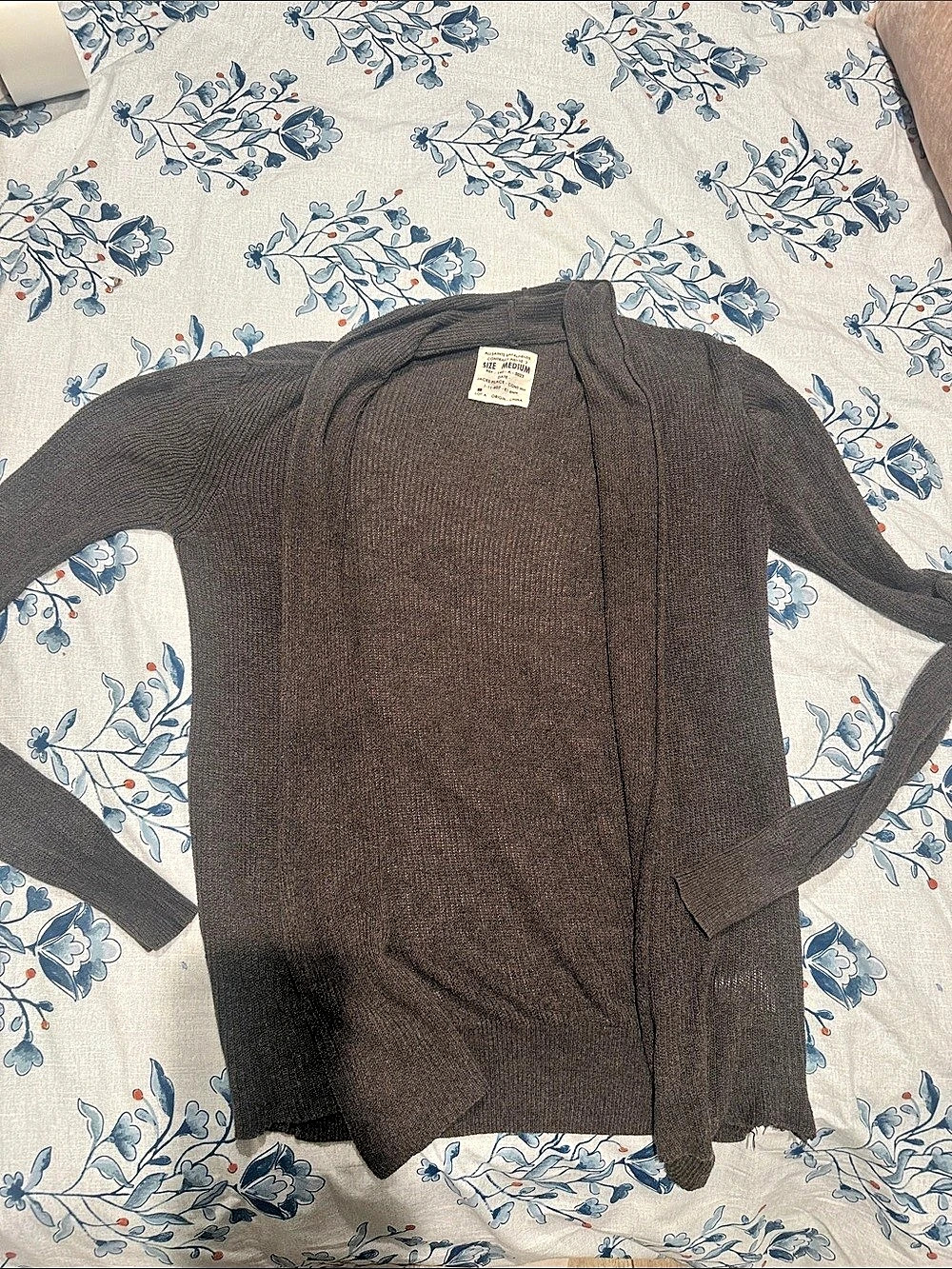 AllSaints Spitalfields Brown Wool Cardigan Size Medium